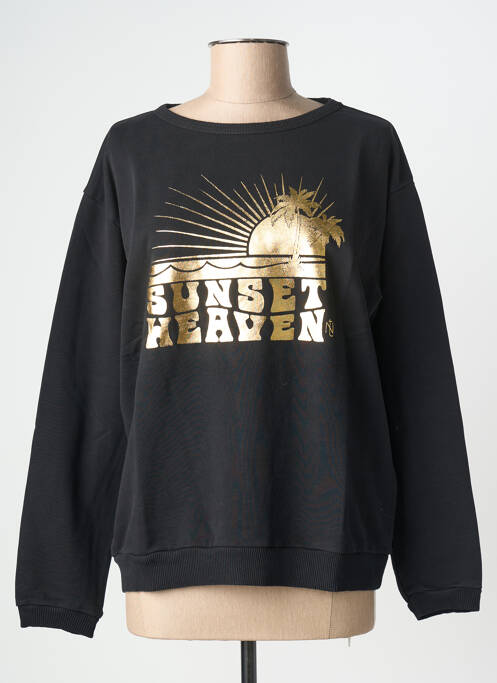 Sweat-shirt noir NINE TEES femme