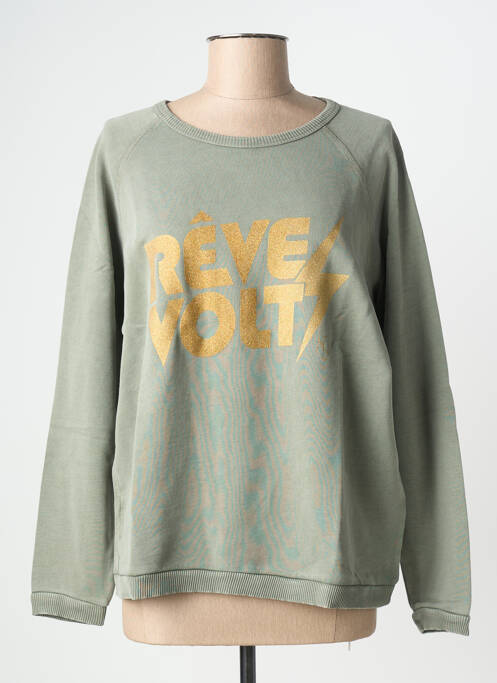Sweat-shirt vert NINE TEES femme