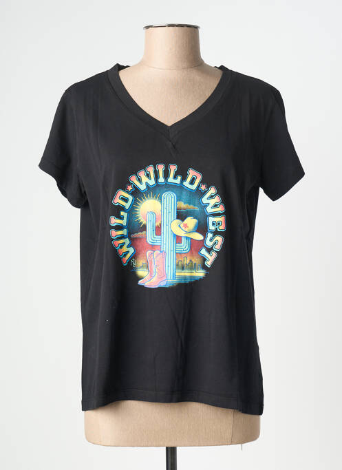 T-shirt noir NINE TEES femme