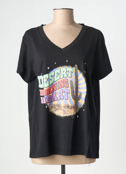T-shirt noir NINE TEES femme