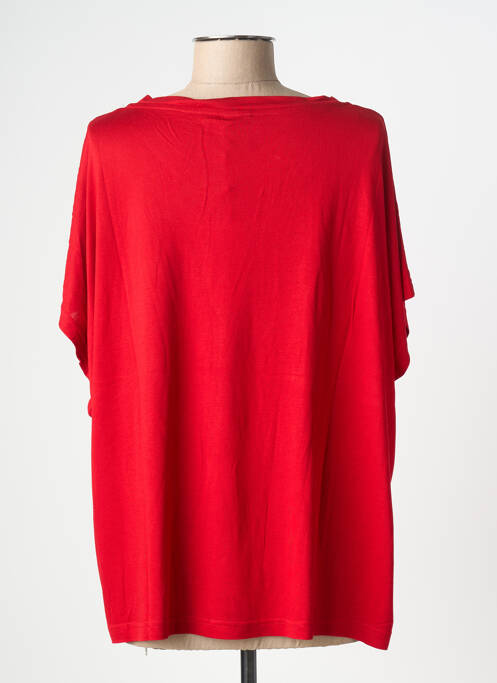 T-shirt col v manches courtes rouge NINE TEES femme