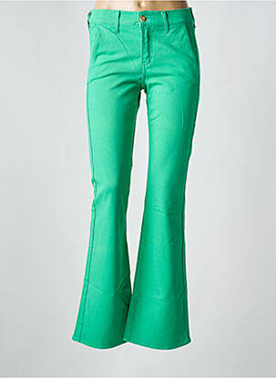 Jean coupe flare stretch taille normale vert HAPPY femme