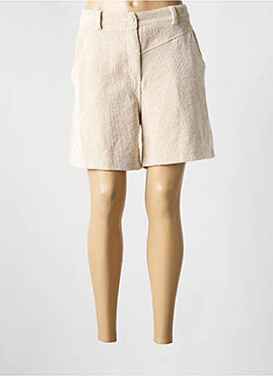 Short fermeture zippée sous rabat boutonné beige PAKO LITTO femme