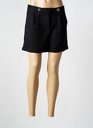 Short fermeture zippée sous rabat avec crochet taille normale noir LA PETITE ETOILE femme