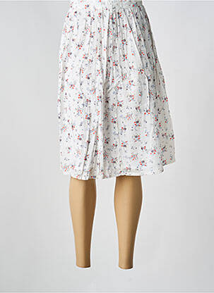 Jupe mi-longue coupe évasée blanc HARRIS WILSON femme