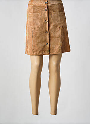 Jupe courte beige LA FEE MARABOUTEE femme