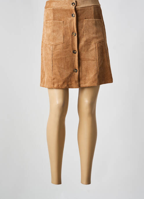 Jupe courte beige LA FEE MARABOUTEE femme