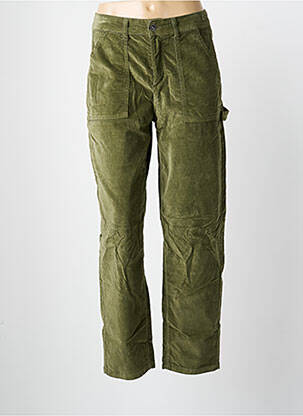 Pantalon droit fermeture zippée sous rabat boutonné vert PAKO LITTO femme