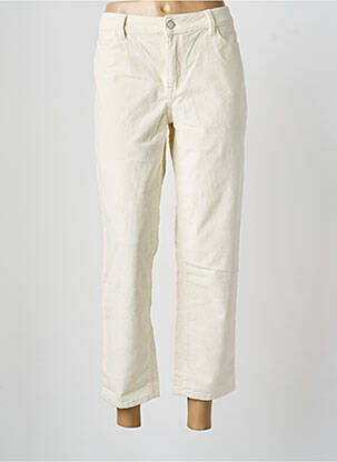 Pantalon flare fermeture zippée sous rabat boutonné blanc VILA femme
