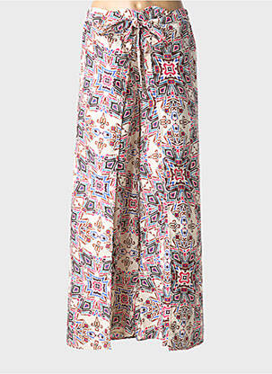 Pantalon droit tissage popeline taille normale beige MOLLY BRACKEN femme