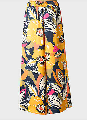 Pantalon large tissage popeline taille normale jaune MOLLY BRACKEN femme