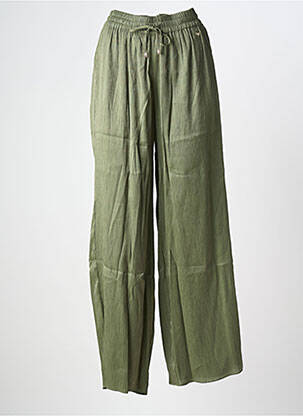 Pantalon droit taille élastique taille normale vert LPB femme