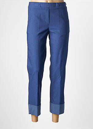 Pantalon 7/8 stretch taille normale bleu BOCETTO femme