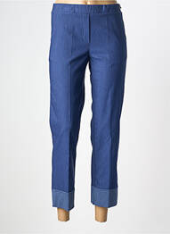 Pantalon 7/8 stretch taille normale bleu BOCETTO femme