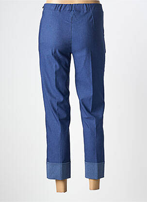 Pantalon 7/8 stretch taille normale bleu BOCETTO femme