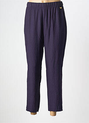 Pantalon 7/8 taille élastique taille normale bleu DINA & DESS femme