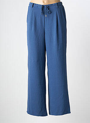 Pantalon droit taille élastique taille normale bleu LOSAN femme