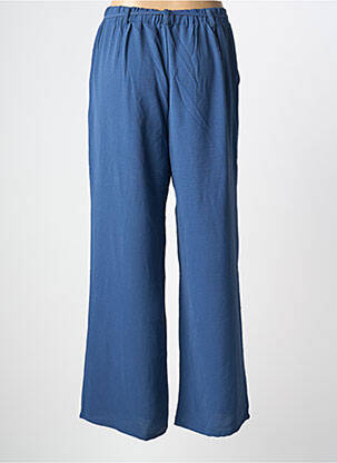 Pantalon droit tissage crêpe taille normale bleu LOSAN femme