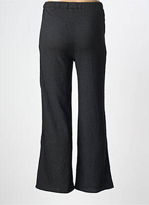 Pantalon droit tissage crêpe taille normale noir LOSAN femme