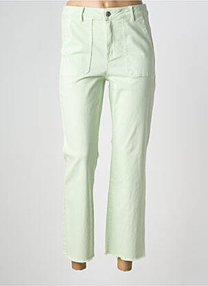 Pantalon 7/8 fermeture zippée sous rabat boutonné taille normale vert LPB femme