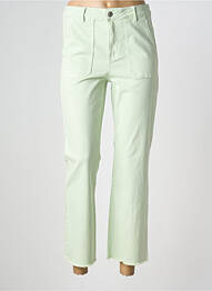 Pantalon 7/8 fermeture zippée sous rabat boutonné taille normale vert LPB femme