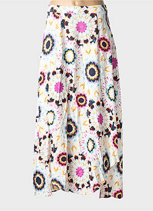 Jupe longue imprimé fantaisie blanc LPB femme