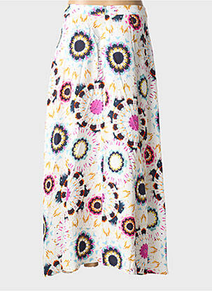Jupe longue imprimé fantaisie blanc LPB femme