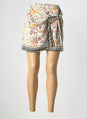 Jupe courte fermeture zippée au dos beige MOLLY BRACKEN femme