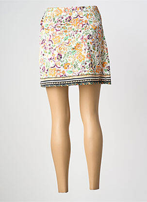 Jupe courte fermeture zippée au dos beige MOLLY BRACKEN femme