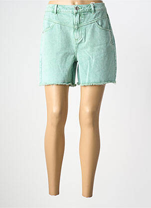 Short fermeture zippée sous rabat boutonné taille normale vert LPB femme