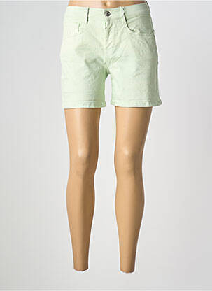 Short fermeture zippée sous rabat boutonné taille normale vert LPB femme