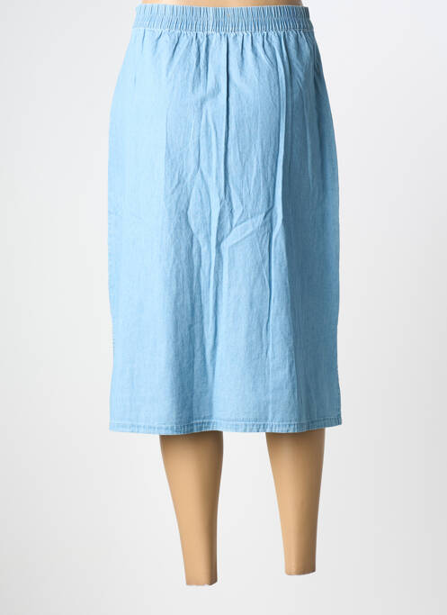 Jupe mi-longue bleu COLINE femme
