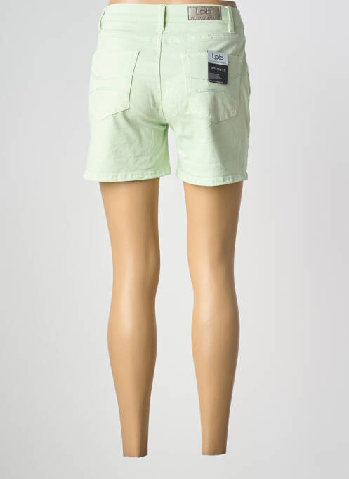 Short fermeture zippée sous rabat boutonné taille normale vert LPB femme