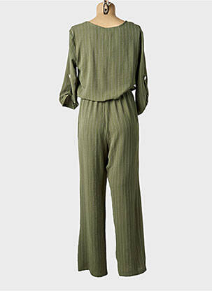 Combi-pantalon coupe cintrée manches 3/4 vert DINA & DESS femme