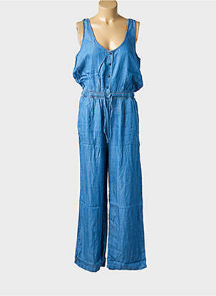 Combi-pantalon fermeture boutonnée sur le devant fines bretelles bleu LOSAN femme