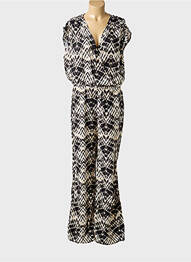Combi-pantalon coupe fluide sans manche noir MOLLY BRACKEN femme