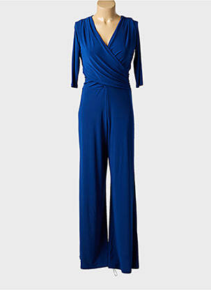 Combi-pantalon coupe cintrée manches 3/4 bleu WAIPAÏ femme