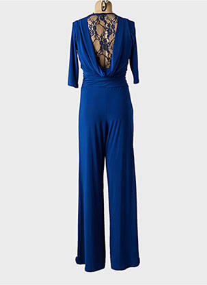 Combi-pantalon coupe cintrée manches 3/4 bleu WAIPAÏ femme
