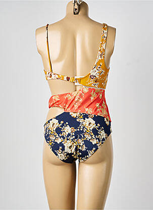 Maillot de bain 1 pièce imprimé fantaisie jaune WATERCULT femme
