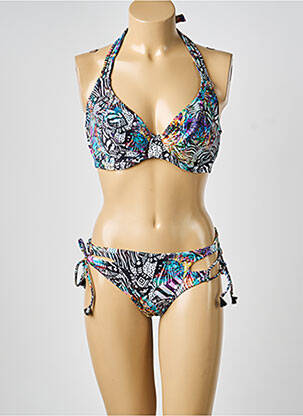Maillot de bain 2 pièces avec armature haut soutien-gorge emboitant noir FREYA femme