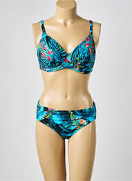 Maillot de bain 2 pièces avec armature haut soutien-gorge emboitant bleu FANTASIE femme