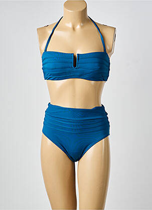 Maillot de bain 2 pièces haut bandeau haut bandeau bleu D NU D femme