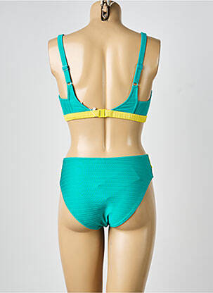 Maillot de bain 2 pièces haut triangles haut triangles vert LIDEA femme