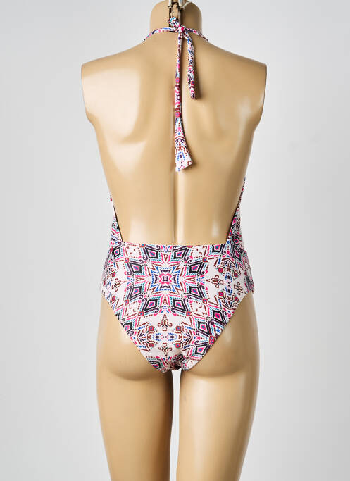 Maillot de bain 1 pièce imprimé fantaisie beige MOLLY BRACKEN femme