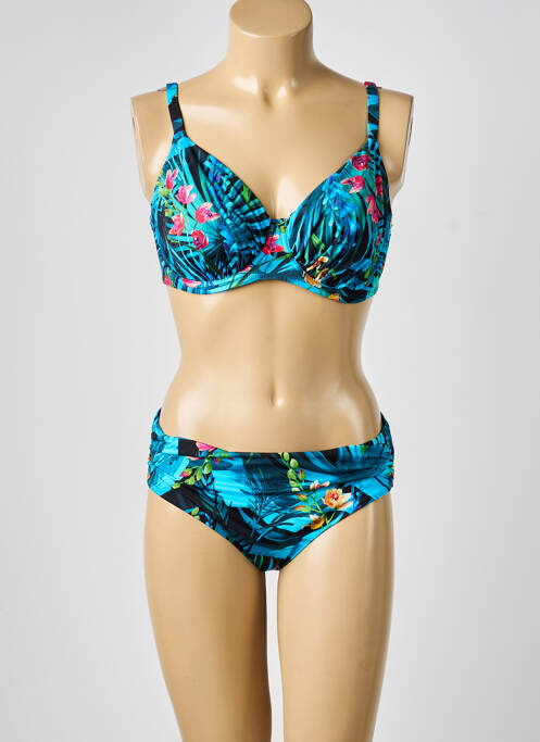 Maillot de bain 2 pièces bleu FANTASIE femme