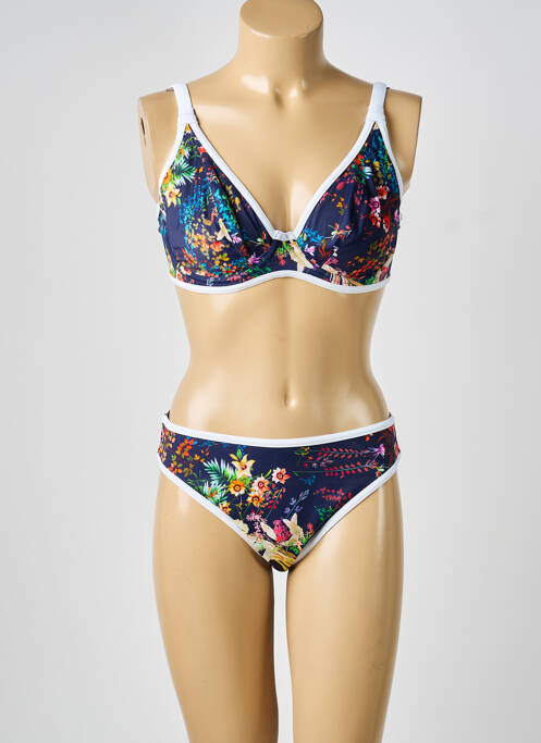 Maillot de bain 2 pièces bleu FREYA femme