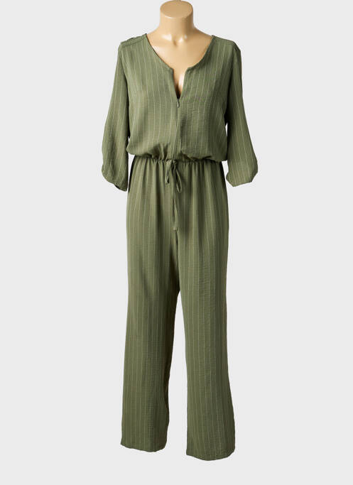 Combi-pantalon coupe cintrée manches 3/4 vert DINA & DESS femme