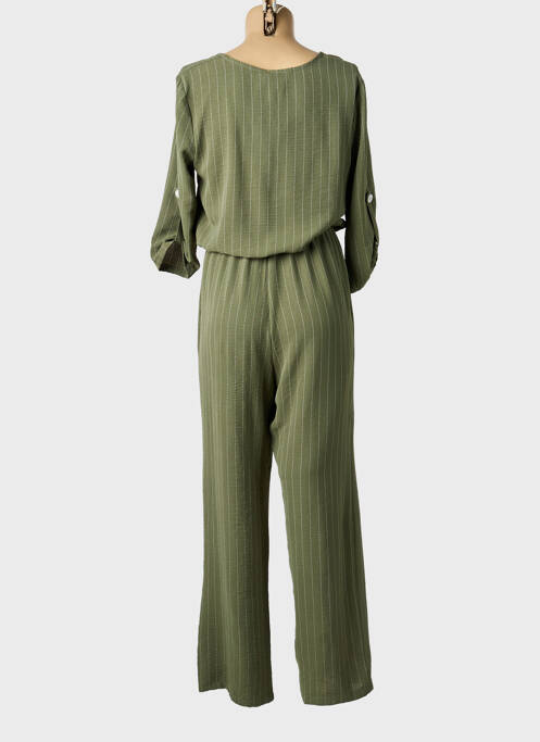 Combi-pantalon coupe cintrée manches 3/4 vert DINA & DESS femme