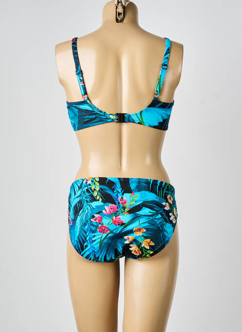 Maillot de bain 2 pièces avec armature haut soutien-gorge emboitant bleu FANTASIE femme