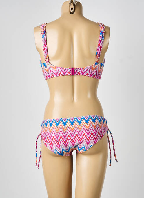 Maillot de bain 2 pièces bretelles élastiquées ajustables haut soutien-gorge emboitant violet SUNMARIN femme